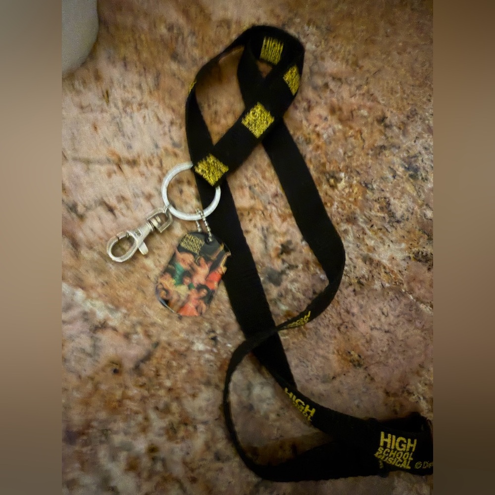 High School Musical Black & Gold Lanyard with Keyring